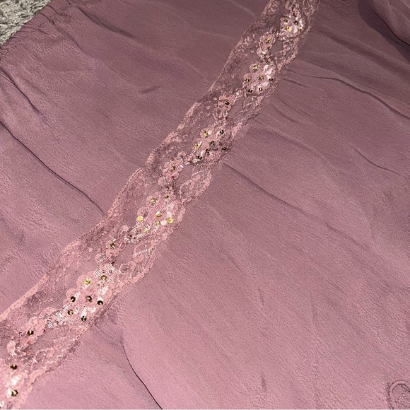 Paradise NY Brown Maxi Sequin and Beaded Tiered Skirt W/ Lace Hem - Picture 8 of 8